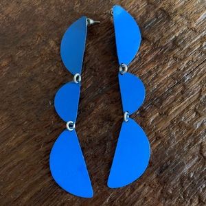 Cobalt Blue and Gold Free People Earrings